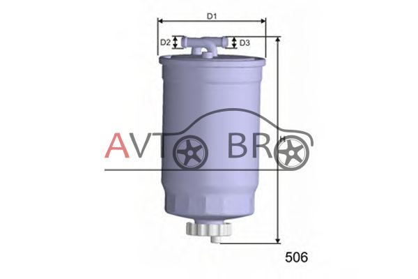 Фільтр паливний VAG Diesel (дві трубки)